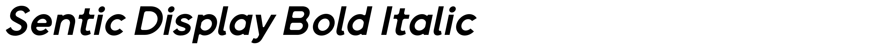 Sentic Display Bold Italic